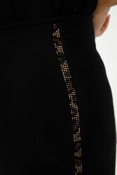 Jupe en tissu tricoté Lycra Brodé en pierre Fabricant de vêtements pour femmes - 4245 | Vrai textile - Thumbnail