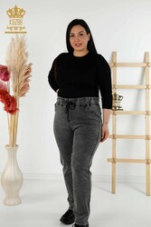 Fabricant de vêtements pour femmes avec des pantalons à taille élastique fabriqués avec du tissu tricoté en lycra - 3699 | Vrai textile - Thumbnail