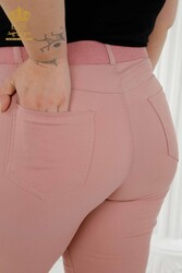 Realizzato con Lycra lavorato a maglia - Jeans - Cintura - Produttore di abbigliamento femminile - 3468 | Tessuto reale - Thumbnail