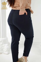 Realizzato con Lycra lavorato a maglia - Jeans - Cintura - Produttore di abbigliamento femminile - 3468 | Tessuto reale - Thumbnail