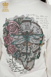 Buceo y traje de chándal de dos hilos Ropa de mujer bordada con piedra estampada con cremallera - 17491 | Textiles reales - Thumbnail