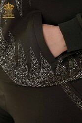 Scuba e due filati tuta tuta tasca produttore di abbigliamento femminile - 17539 | Tessuto reale - Thumbnail