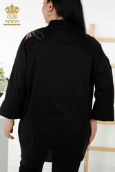 Pamuk Likra Kumaş İle Üretilen Gömlek Çiçek Desenli Kadın Giyim Üreticisi - 17053 | Reel Tekstil - Thumbnail
