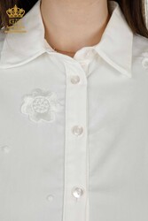 Pamuk Likra Kumaş İle Üretilen Gömlek Çiçek Desenli Kadın Giyim Üreticisi - 20394 | Reel Tekstil - Thumbnail