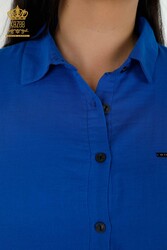 Pamuk Likra Kumaş İle Üretilen Gömlek Kol Düğme Detaylı Kadın Giyim Üreticisi - 20403 | Reel Tekstil - Thumbnail