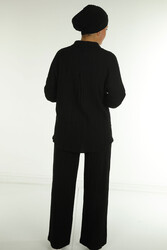 Pamuk Likra Kumaş İle Üretilen Gömlek Pantolon Oversize Fitilli Kadın Giyim Üreticisi - 17710 | Reel Tekstil - Thumbnail