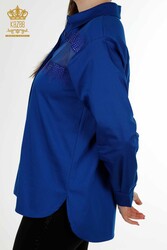 Pamuk Likra Kumaş İle Üretilen Gömlek Tül Detaylı Kadın Giyim Üreticisi - 20250 | Reel Tekstil - Thumbnail