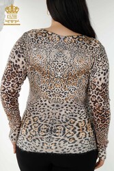 Maglieria Abbigliamento da donna con motivo leopardato realizzato con filato d'angora - 18525 | Tessuto reale - Thumbnail