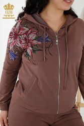 Спортивный костюм с аквалангом и двумя пряжами Производитель женской одежды на молнии - 17499 | Настоящий текстиль - Thumbnail