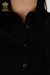 مُصنِّع ملابس نسائية مُفصلة بجيب القميص مع قماش قطني ليكرا - 20312 | نسيج حقيقي - Thumbnail