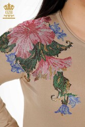 Trainingsanzug aus Scuba und zwei Garnen, Hersteller von Damenbekleidung mit Blumenmuster - 16522 | Echtes Textil - Thumbnail