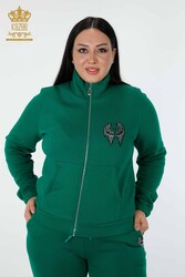 Scuba and Two Yarn Tracksuit Suit Angel Wing Pattern Women's Clothing Manufacturer - 17466 | Real Textile - Thumbnail
