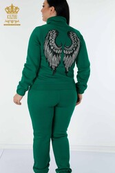 Scuba and Two Yarn Tracksuit Suit Angel Wing Pattern Women's Clothing Manufacturer - 17466 | Real Textile - Thumbnail