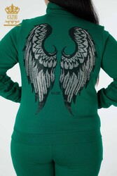 Scuba and Two Yarn Tracksuit Suit Angel Wing Pattern Women's Clothing Manufacturer - 17466 | Real Textile - Thumbnail