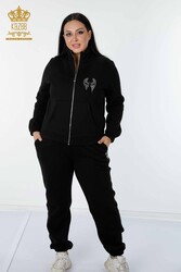 Scuba and Two Yarn Tracksuit Suit Angel Wing Pattern Women's Clothing Manufacturer - 17466 | Real Textile - Thumbnail