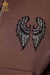 Scuba and Two Yarn Tracksuit Suit Angel Wing Pattern Women's Clothing Manufacturer - 17466 | Real Textile - Thumbnail