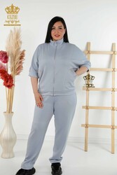 Scuba and Two Yarn Tracksuit Suit Short Sleeve Women's Clothing Manufacturer - 17547 | Real Textile - Thumbnail