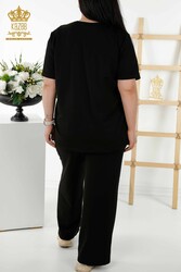Scuba and Two Yarn Tracksuit Suit Short Sleeve Women's Clothing Manufacturer - 17548 | Real Textile - Thumbnail