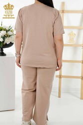 Scuba and Two Yarn Tracksuit Suit Short Sleeve Women's Clothing Manufacturer - 17548 | Real Textile - Thumbnail