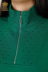 Scuba- und Zwei-Garn-Trainingsanzug. Steinbestickter Damenbekleidungshersteller – 17472 | Echtes Textil - Thumbnail