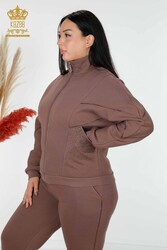 Scuba and Two Yarn Tracksuit Suit Zippered Women's Clothing Manufacturer - 17470 | Real Textile - Thumbnail