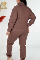 Scuba and Two Yarn Tracksuit Suit Zippered Women's Clothing Manufacturer - 17470 | Real Textile - Thumbnail