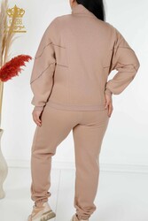 Scuba and Two Yarn Tracksuit Suit Zippered Women's Clothing Manufacturer - 17470 | Real Textile - Thumbnail