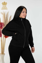 Scuba and Two Yarn Tracksuit Suit Zippered Women's Clothing Manufacturer - 17470 | Real Textile - Thumbnail