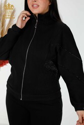 Scuba and Two Yarn Tracksuit Suit Zippered Women's Clothing Manufacturer - 17470 | Real Textile - Thumbnail