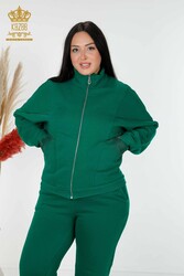 Scuba and Two Yarn Tracksuit Suit Zippered Women's Clothing Manufacturer - 17470 | Real Textile - Thumbnail