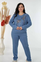 Scuba and Two Yarn Tracksuit Suit Bird Pattern Women's Clothing Manufacturer - 17488 | Real Textile - Thumbnail