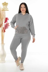 Scuba and Two Yarn Tracksuit Suit Hooded Women's Clothing Manufacturer - 16501 | Real Textile - Thumbnail