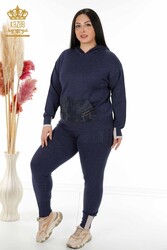 Scuba and Two Yarn Tracksuit Suit Hooded Women's Clothing Manufacturer - 16501 | Real Textile - Thumbnail