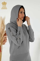 Scuba and Two Yarn Tracksuit Suit Hooded Women's Clothing Manufacturer - 16669 | Real Textile - Thumbnail