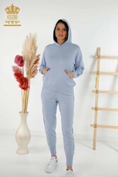 Scuba and Two Yarn Tracksuit Suit Hooded Women's Clothing Manufacturer - 16669 | Real Textile - Thumbnail