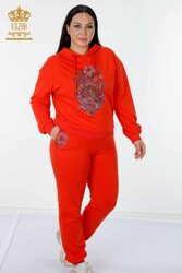 Scuba and Two Yarn Tracksuit Suit Hooded Women's Clothing Manufacturer - 17480 | Real Textile - Thumbnail