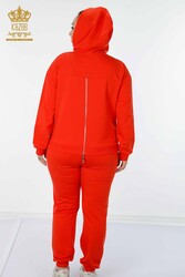 Scuba and Two Yarn Tracksuit Suit Hooded Women's Clothing Manufacturer - 17480 | Real Textile - Thumbnail