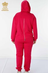 Scuba and Two Yarn Tracksuit Suit Hooded Women's Clothing Manufacturer - 17480 | Real Textile - Thumbnail