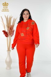 Scuba and Two Yarn Tracksuit Suit Hooded Women's Clothing Manufacturer - 17483 | Real Textile - Thumbnail