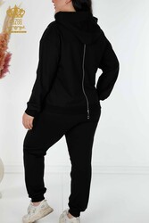 Scuba and Two Yarn Tracksuit Suit Hooded Women's Clothing Manufacturer - 17483 | Real Textile - Thumbnail