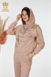 Scuba and Two Yarn Tracksuit Suit Hooded Women's Clothing Manufacturer - 17483 | Real Textile - Thumbnail