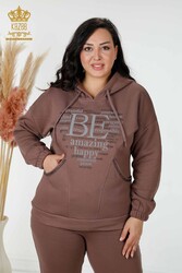 Scuba and Two Yarn Tracksuit Suit Hooded Women's Clothing Manufacturer - 17469 | Real Textile - Thumbnail