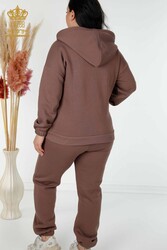 Scuba and Two Yarn Tracksuit Suit Hooded Women's Clothing Manufacturer - 17469 | Real Textile - Thumbnail