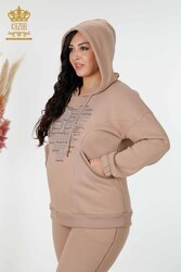 Scuba and Two Yarn Tracksuit Suit Hooded Women's Clothing Manufacturer - 17469 | Real Textile - Thumbnail