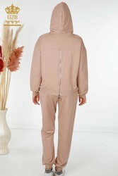 Scuba and Two Yarn Tracksuit Suit Hooded Women's Clothing Manufacturer - 17481 | Real Textile - Thumbnail