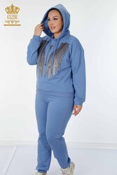 Scuba and Two Yarn Tracksuit Suit Hooded Women's Clothing Manufacturer - 17481 | Real Textile - Thumbnail