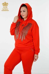 Scuba and Two Yarn Tracksuit Suit Hooded Women's Clothing Manufacturer - 17481 | Real Textile - Thumbnail