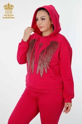 Scuba and Two Yarn Tracksuit Suit Hooded Women's Clothing Manufacturer - 17481 | Real Textile - Thumbnail