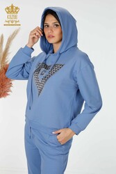 Scuba and Two Yarn Tracksuit Suit Hooded Women's Clothing Manufacturer - 17484 | Real Textile - Thumbnail