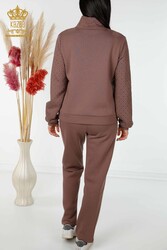 Scuba and Two Yarn Tracksuit Suit Stone Embroidered Women's Clothing Manufacturer - 17472 | Real Textile - Thumbnail